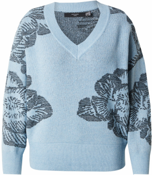 Vero Moda Curve Sveter 'VMCFairly'  svetlomodrá / čierna