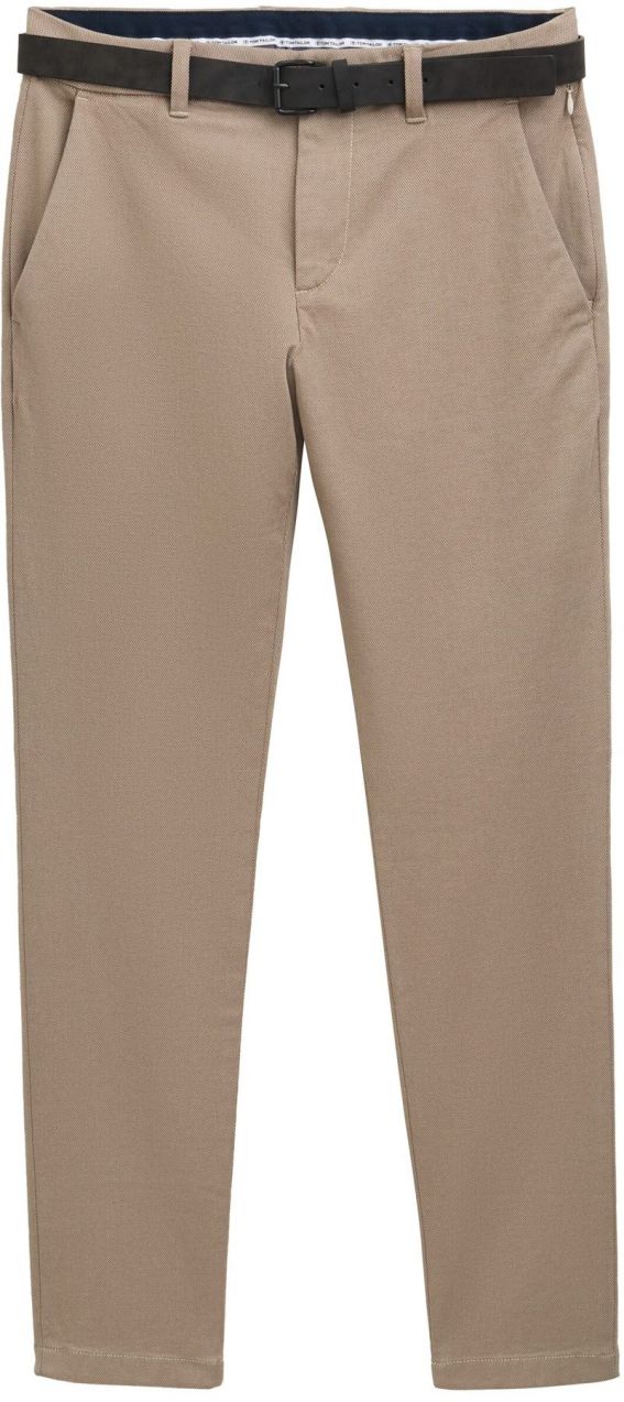 TOM TAILOR Chino nohavice 'Travis'  béžová / tmavobéžová