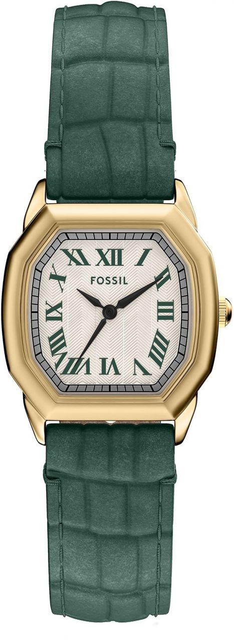 FOSSIL Analógové hodinky 'HARLOW'  zlatá / zelená / čierna / biela