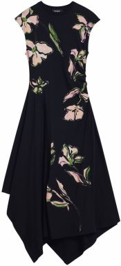 Desigual Šaty  zelená / rosé / čierna