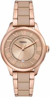 FOSSIL Analógové hodinky 'GILMORE'  ružové zlato / čierna