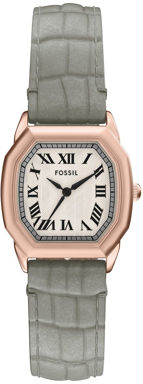 FOSSIL Analógové hodinky 'HARLOW'  ružové zlato / sivá / čierna