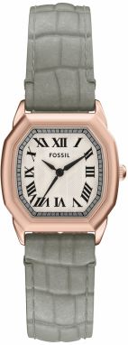 FOSSIL Analógové hodinky 'HARLOW'  ružové zlato / sivá / čierna