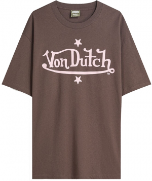 Bershka Tričko  čokoládová / rosé