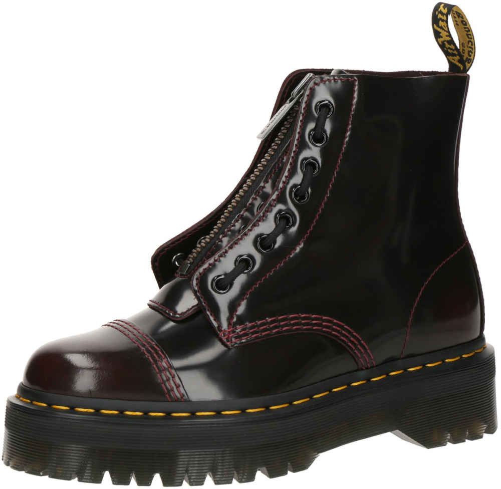 Dr. Martens Šnurovacie členkové čižmy 'Sinclair'  vínovo červená