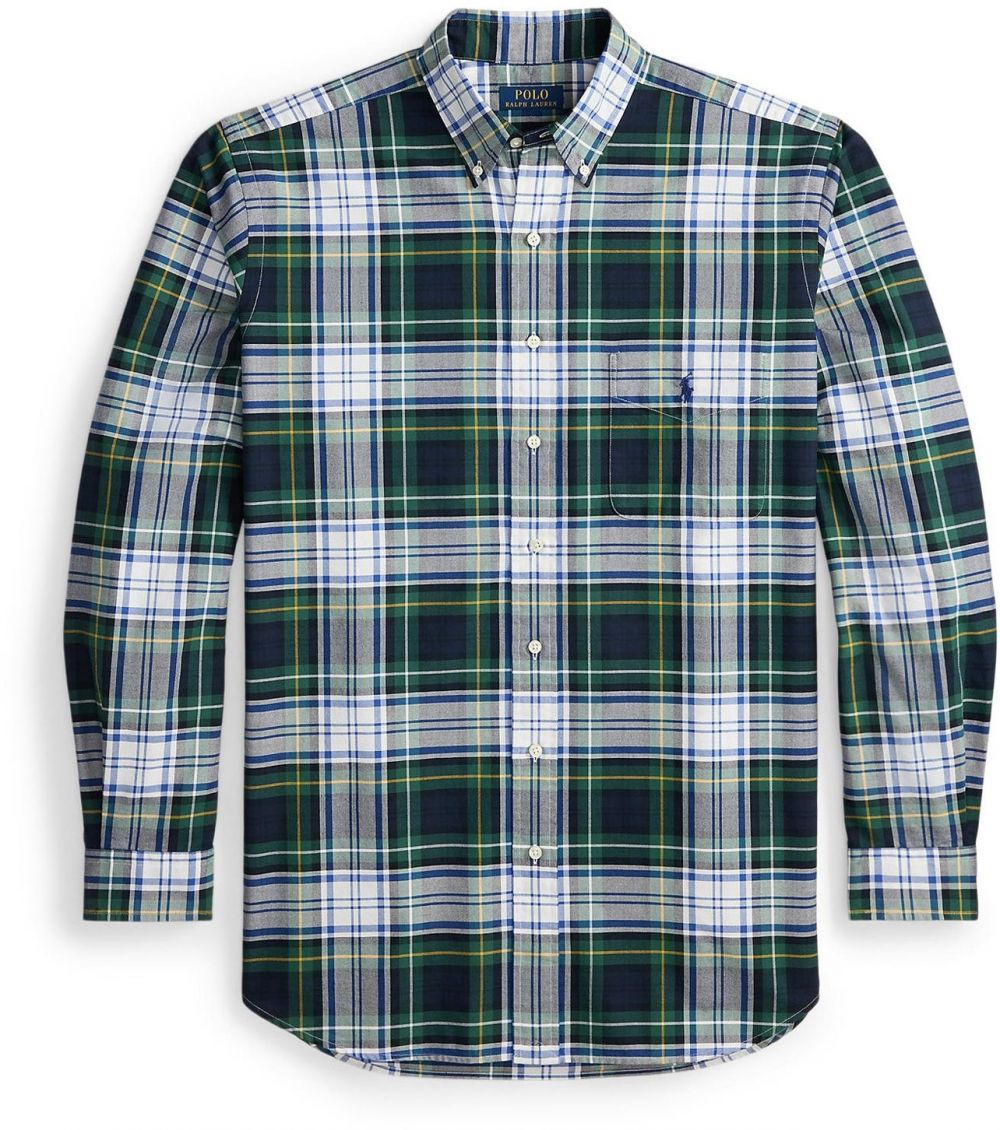 Polo Ralph Lauren Big & Tall Košeľa 'CLASSIC'  tmavomodrá / žltá / tmavozelená / biela