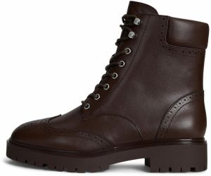Lauren Ralph Lauren Šnurovacie členkové čižmy 'ALYSN'  tmavohnedá