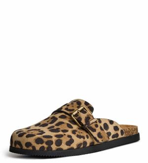 Bershka Šľapky  kapučíno / svetlohnedá / čierna