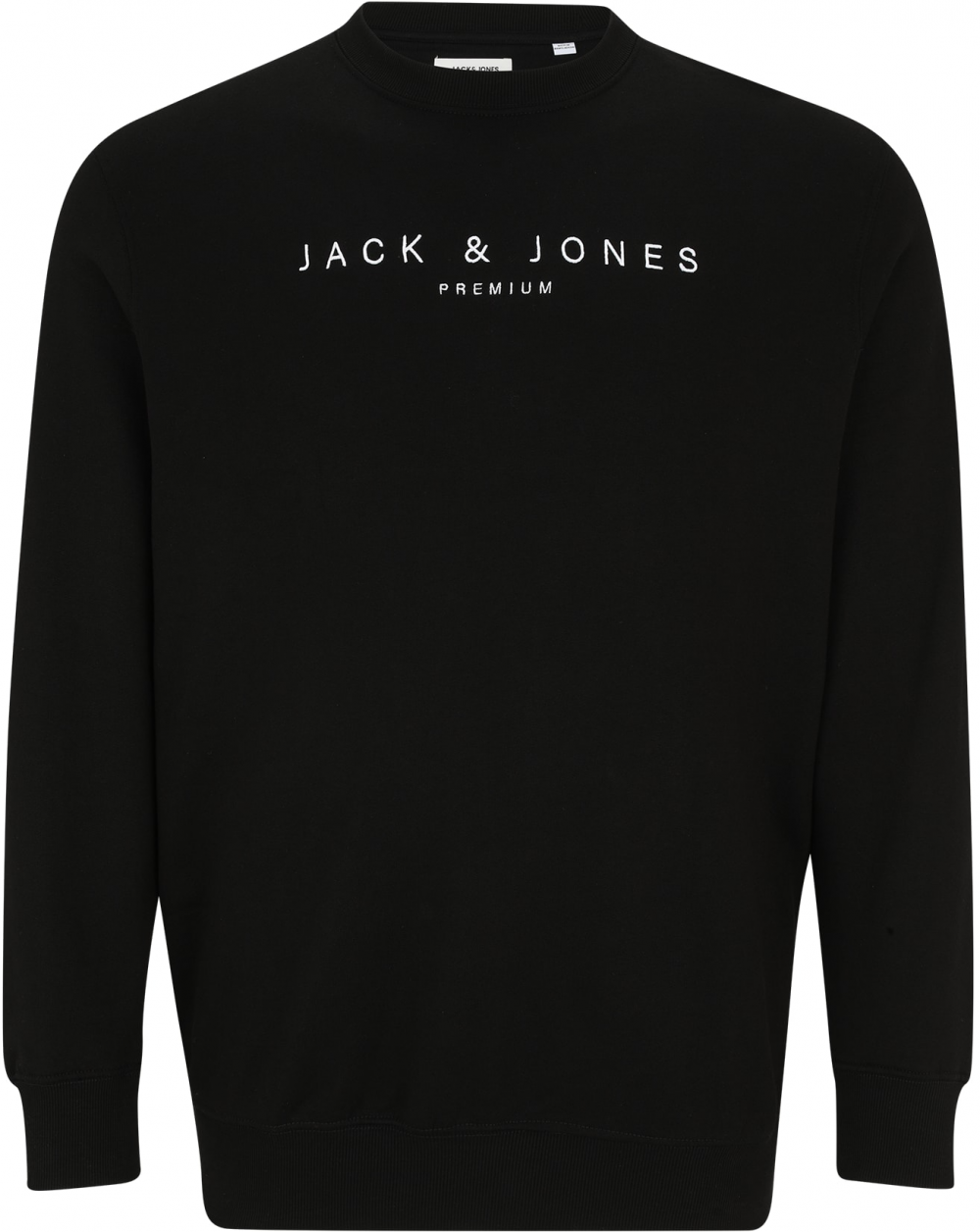 Jack & Jones Plus Mikina 'JPRCCJAYSON'  čierna / biela