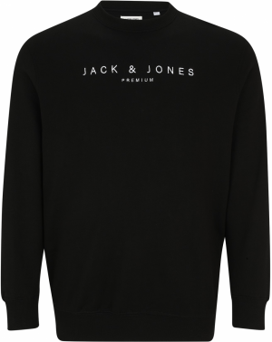Jack & Jones Plus Mikina 'JPRCCJAYSON'  čierna / biela