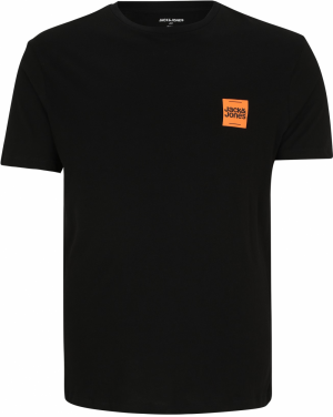 Jack & Jones Plus Tričko 'JJBRANDY'  oranžová / čierna