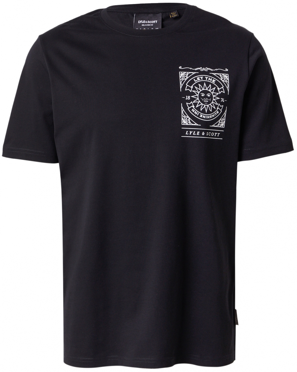 Lyle & Scott Tričko 'Sunshine Inn'  čierna / biela