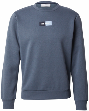 JACK & JONES Mikina 'JJPAN'  dymovo modrá / svetlomodrá / čierna