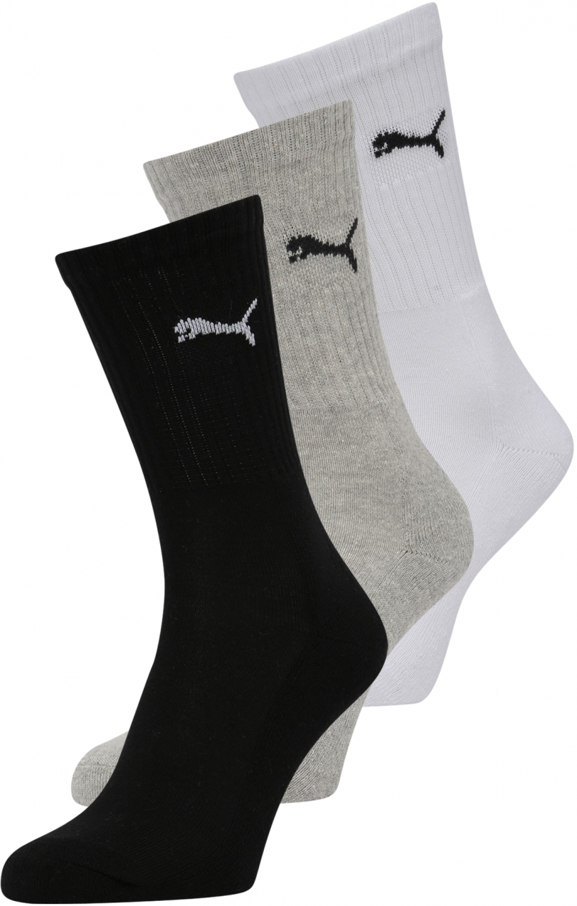 PUMA Ponožky  sivá / čierna / biela