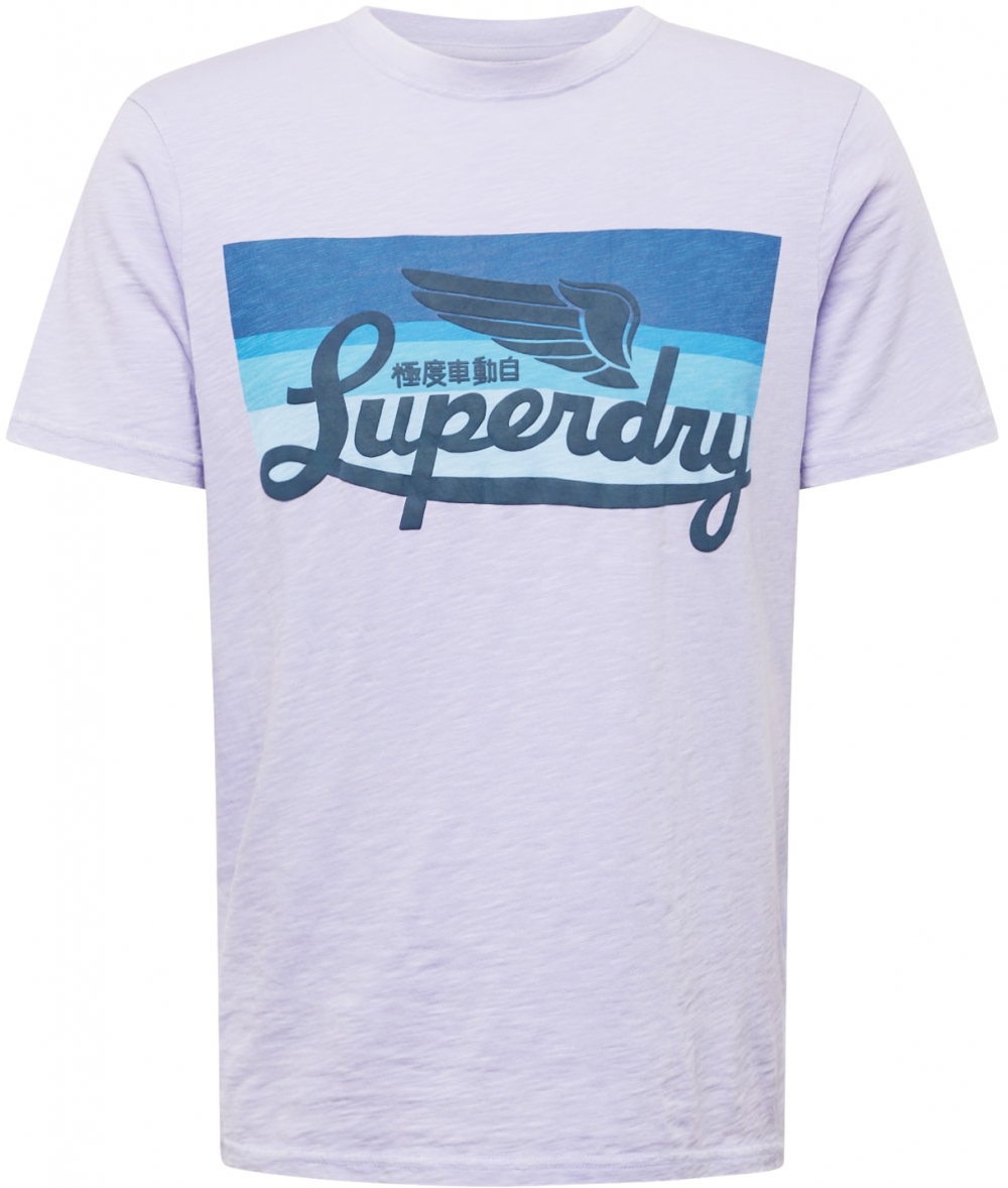 Superdry Tričko 'Cali'  námornícka modrá / zafírová / svetlomodrá / levanduľová