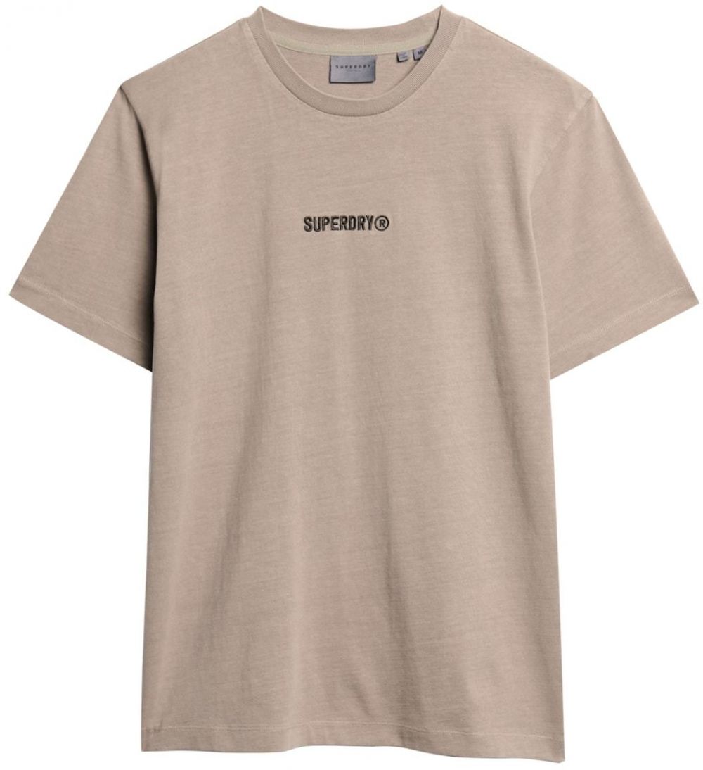 Superdry Tričko  tmavobéžová / čierna