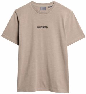 Superdry Tričko  tmavobéžová / čierna