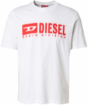 DIESEL Tričko 'T-ADJUST-Q7'  červená / biela