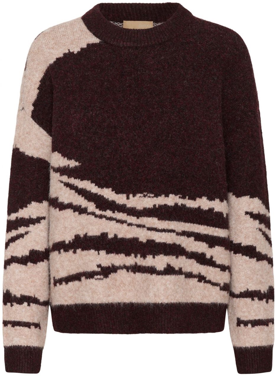 CULTURE Sveter 'CUzinna Pullover'  hnedá / svetlohnedá