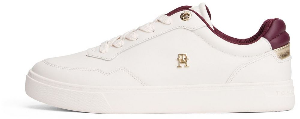 TOMMY HILFIGER Nízke tenisky 'COURT'  bordová / biela