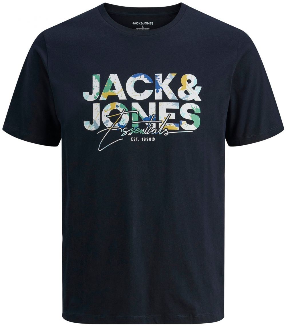 JACK & JONES Tričko 'JJGeplas'  modrá / tmavomodrá / mätová / biela