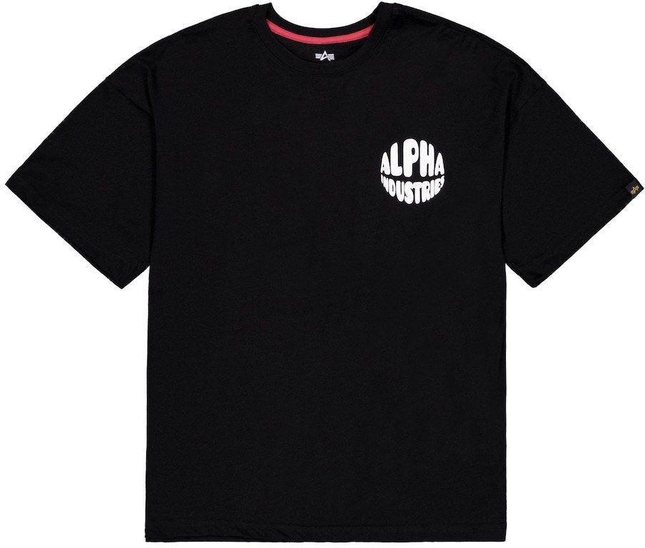 ALPHA INDUSTRIES Tričko  čierna / biela