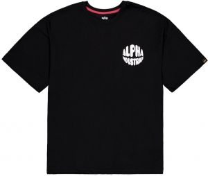 ALPHA INDUSTRIES Tričko  čierna / biela