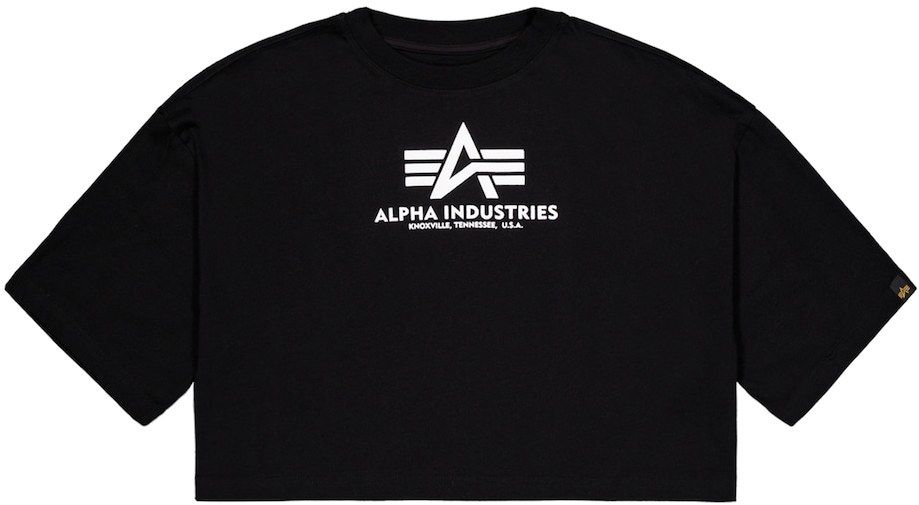 ALPHA INDUSTRIES Tričko  čierna / biela