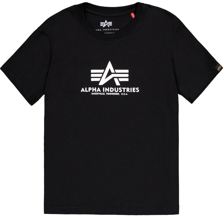 ALPHA INDUSTRIES Tričko  čierna / biela