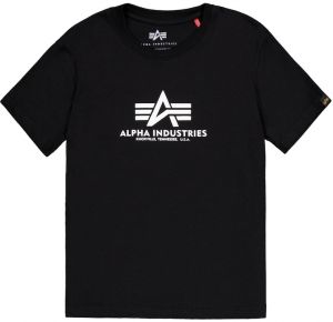 ALPHA INDUSTRIES Tričko  čierna / biela