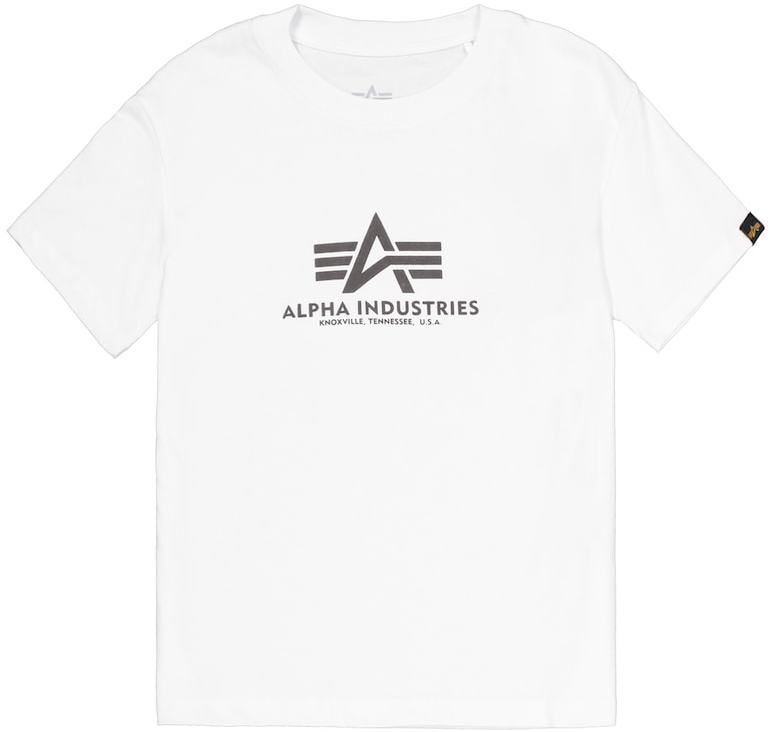 ALPHA INDUSTRIES Tričko  čierna / biela