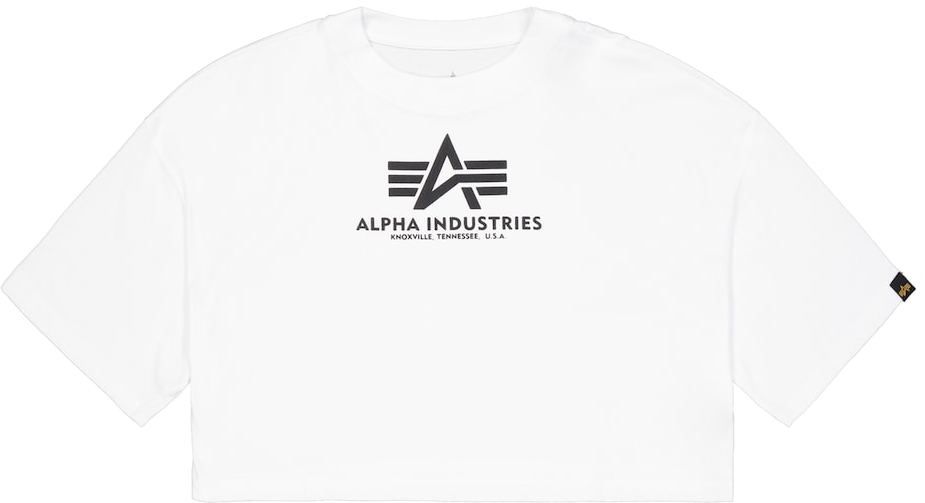 ALPHA INDUSTRIES Tričko  čierna / biela