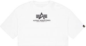 ALPHA INDUSTRIES Tričko  čierna / biela