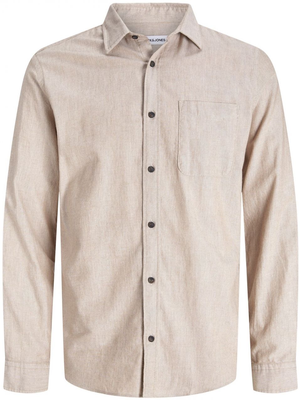 JACK & JONES Košeľa 'JJECLASSIC'  béžová