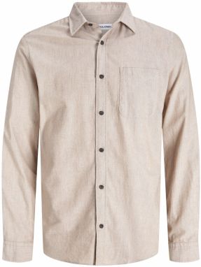 JACK & JONES Košeľa 'JJECLASSIC'  béžová