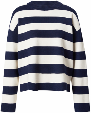 VERO MODA Sveter 'VMSilje'  krémová / námornícka modrá