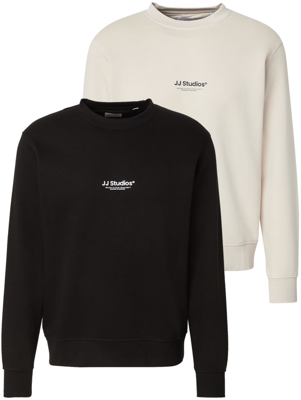 JACK & JONES Mikina 'JHESOHO'  béžová / čierna