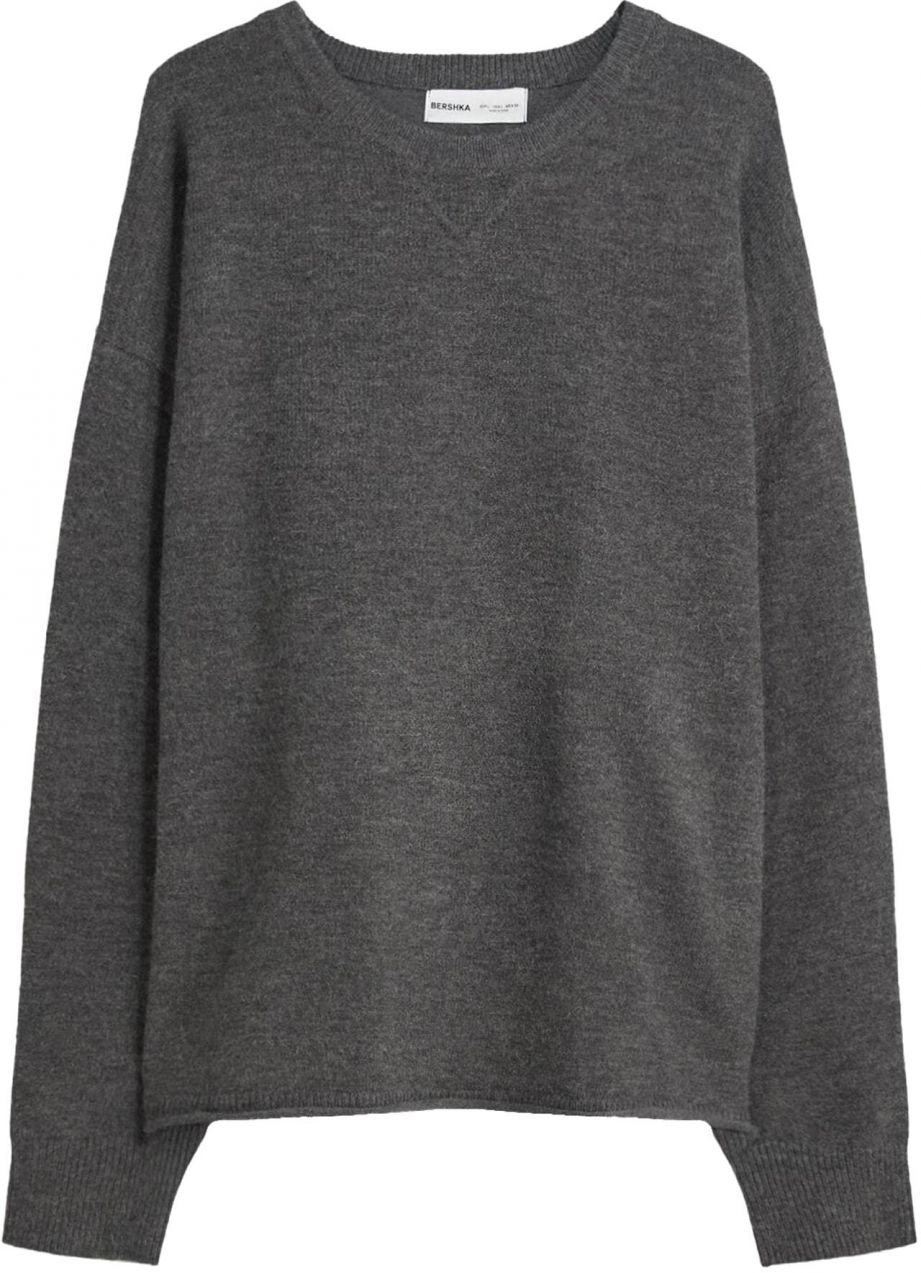 Bershka Sveter  tmavosivá