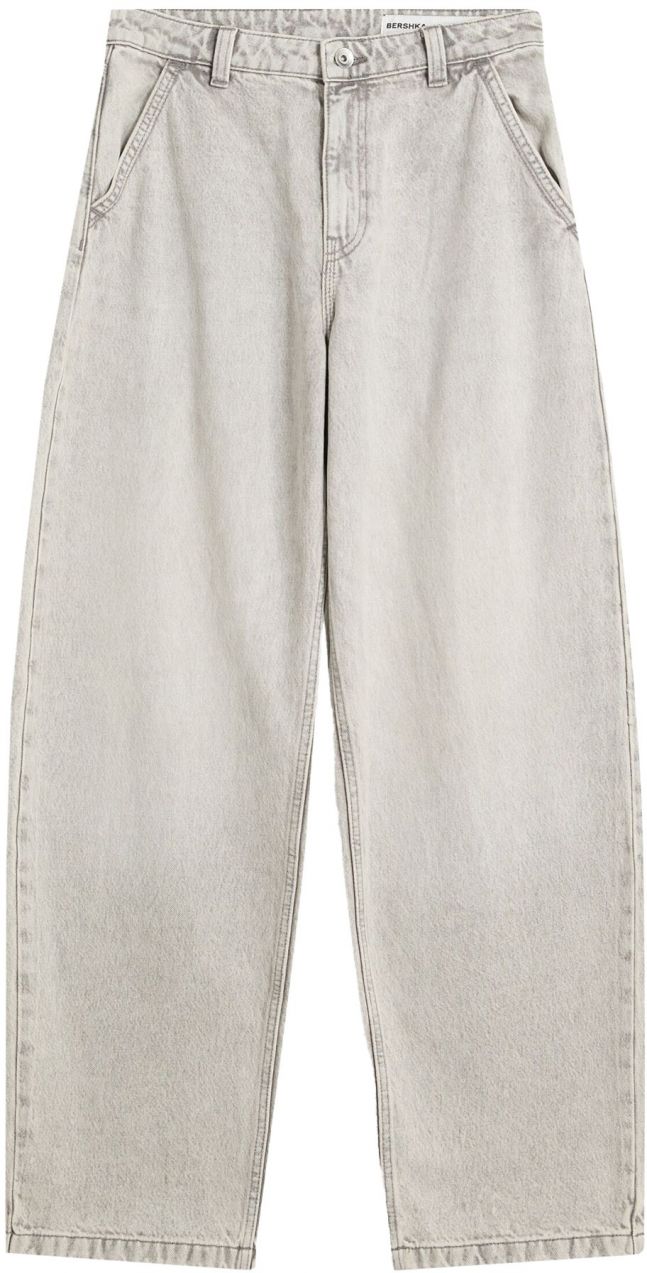 Bershka Džínsy  svetlosivá