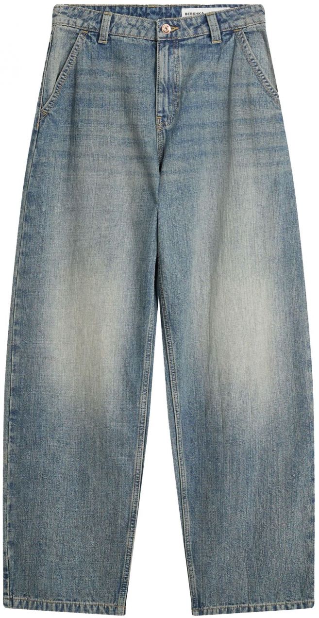 Bershka Džínsy  modrá denim