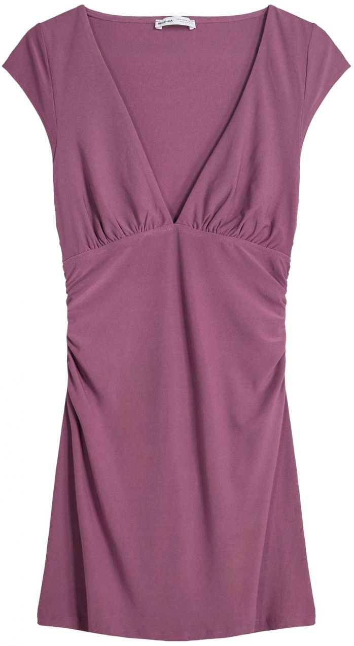 Bershka Šaty  baklažánová