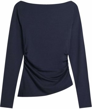 Bershka Tričko  námornícka modrá