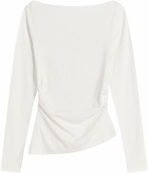 Bershka Tričko  šedobiela