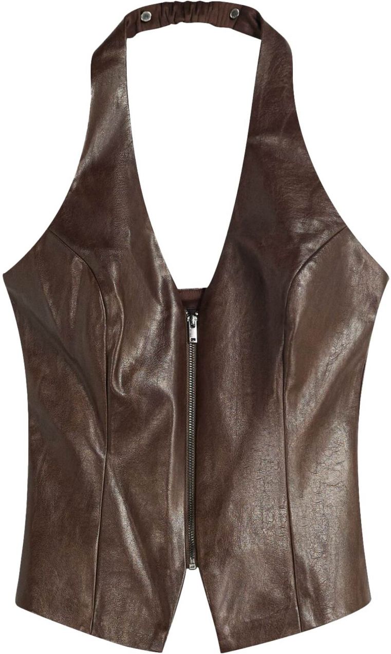 Bershka Top  hnedá