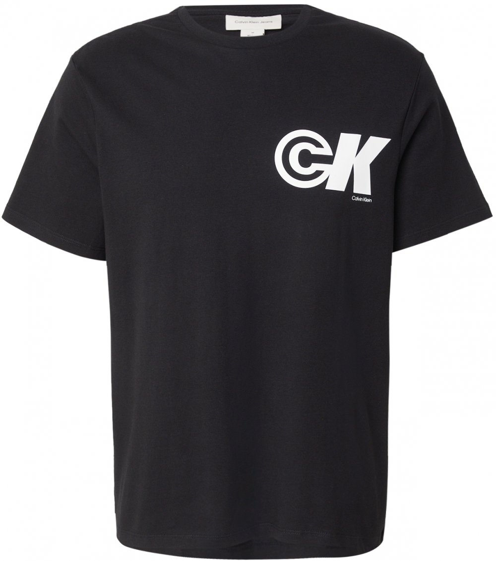 Calvin Klein Jeans Tričko  čierna / biela