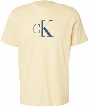 Calvin Klein Jeans Tričko  námornícka modrá / pastelovo žltá