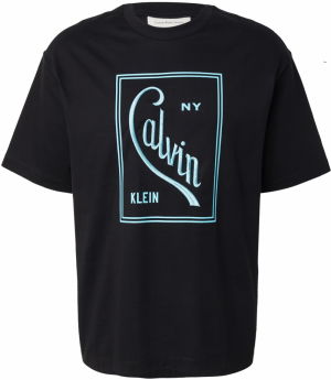 Calvin Klein Jeans Tričko  svetlomodrá / čierna