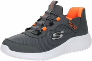 SKECHERS Tenisky 'BOUNDER - BRISK-BURST'  tmavosivá / oranžová / strieborná