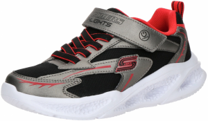 SKECHERS Tenisky 'METEOR-LIGHTS'  sivá / červená / čierna