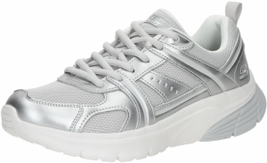 SKECHERS Nízke tenisky 'Bobs Vamos'  svetlosivá / strieborná